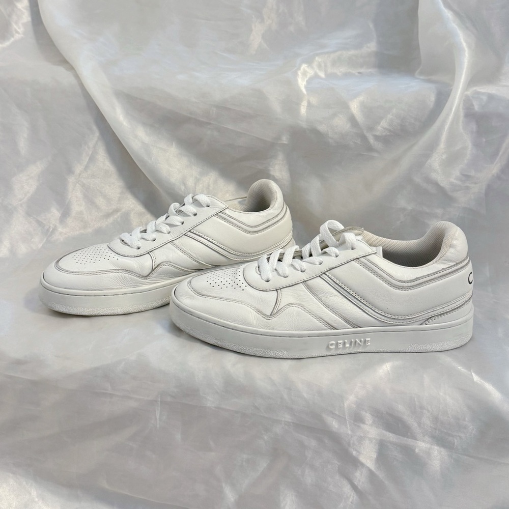 Celine Cream Leather Sneakers